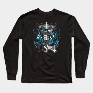 Ghost Retro Dark Grey Long Sleeve T-Shirt